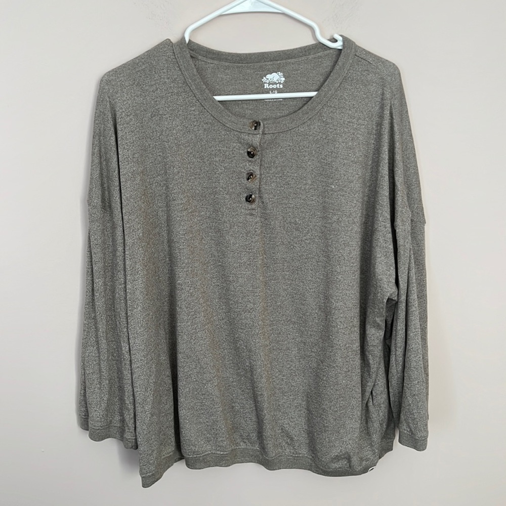 Roots l Long Sleeve Grey Top